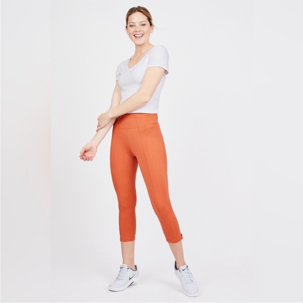 Free People Movement High-Rise Rise Up Leggings in Terracotta